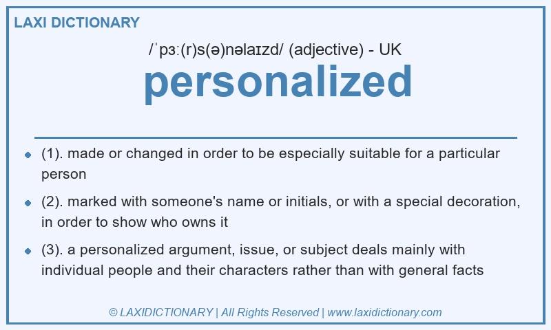 Definition personalized in British English