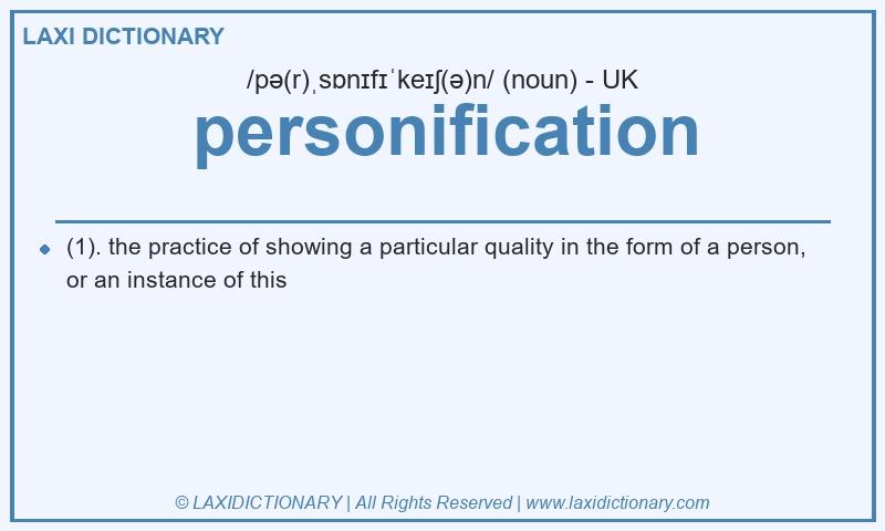 Definition personification in British English
