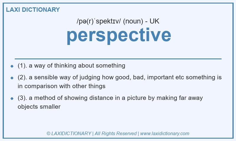 Definition perspective in British English