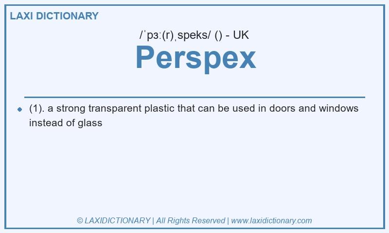 Definition Perspex in British English