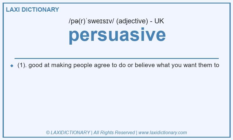 Definition persuasive in British English