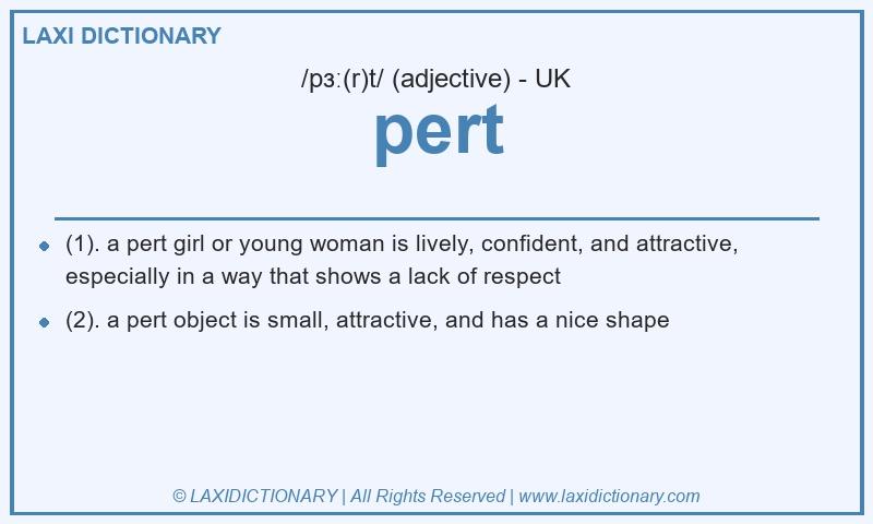 Definition pert in British English