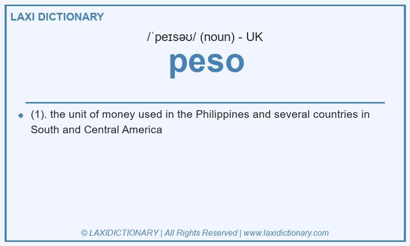 Definition peso in British English