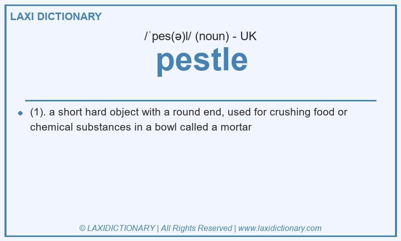 Definition pestle in British English