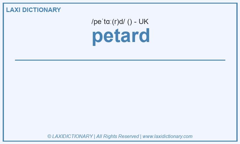 Definition petard in British English