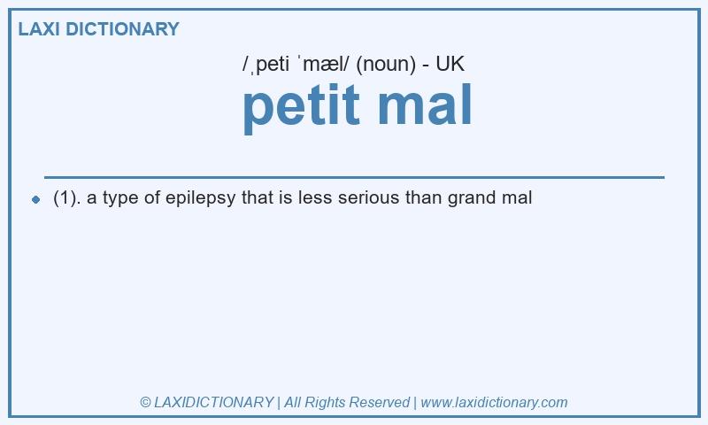 Definition petit mal in British English