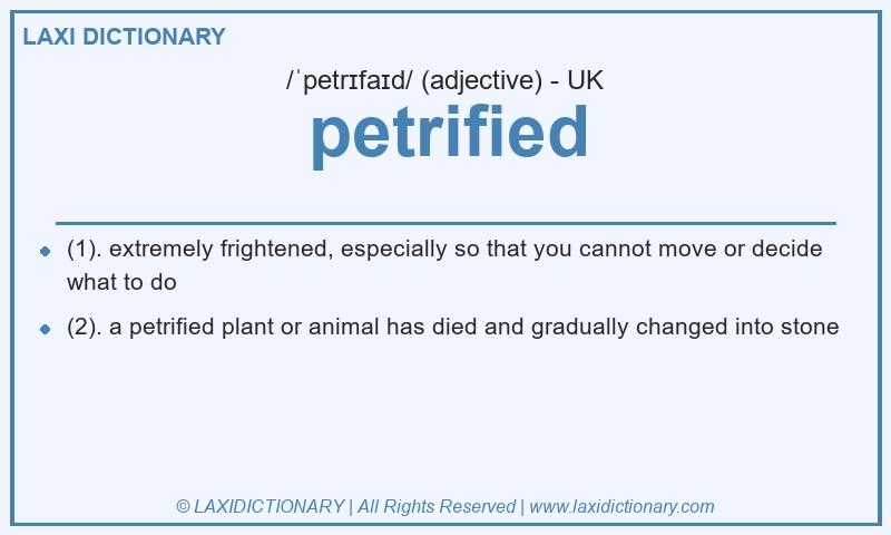 Definition petrified in British English