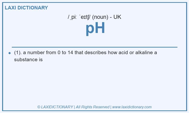 Definition pH in British English