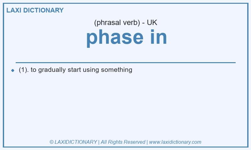 Definition phase in in British English