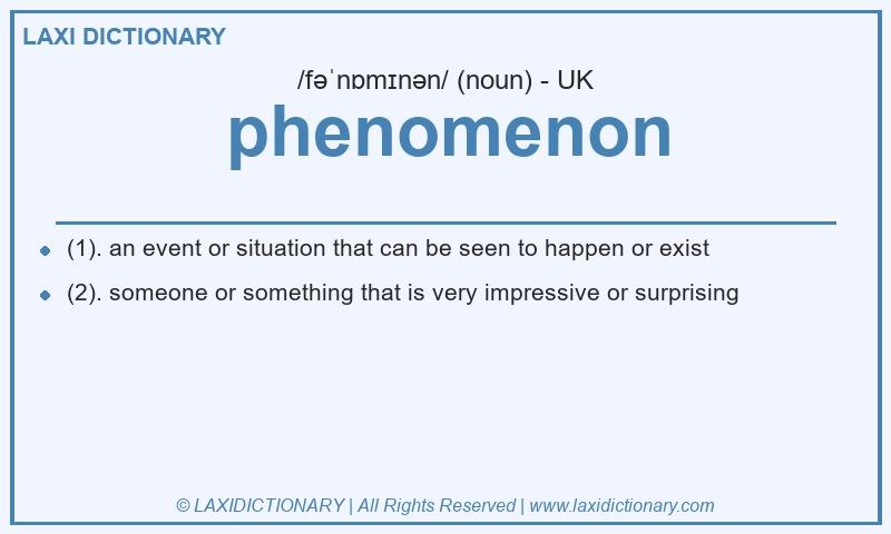 Definition phenomenon in British English