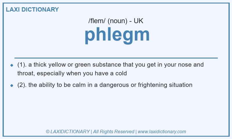 Definition phlegm in British English