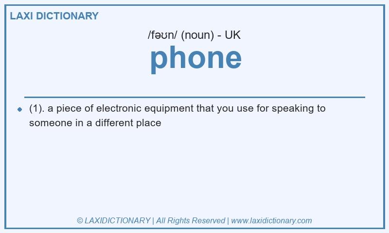 Definition phone in British English