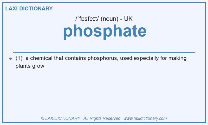 Definition phosphate in British English