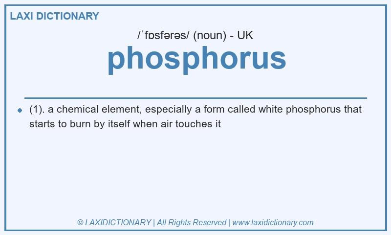 Definition phosphorus in British English