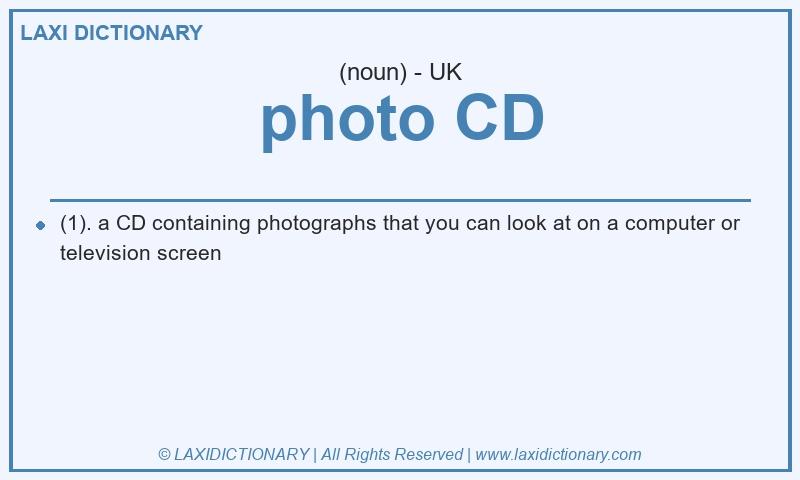 Definition photo CD in British English