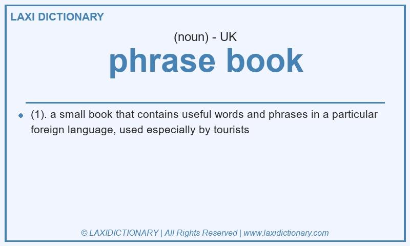 Definition phrase book in British English