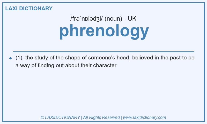 Definition phrenology in British English