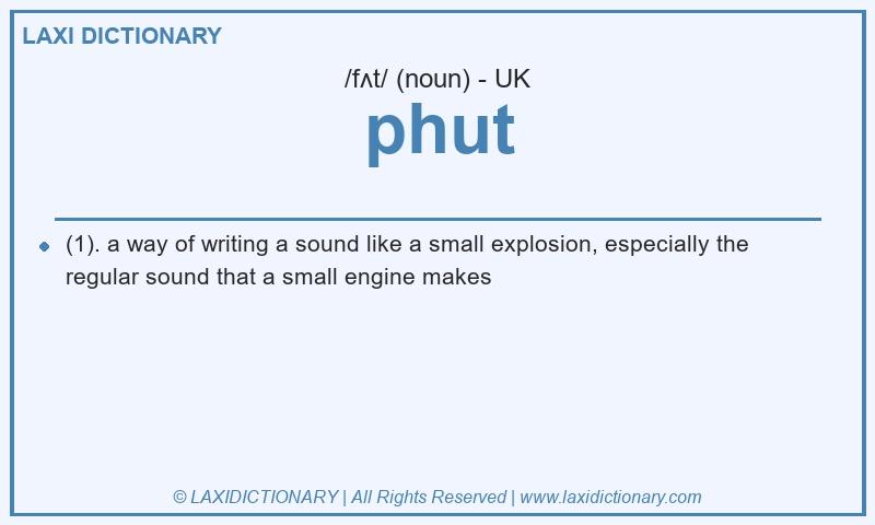 Definition phut in British English