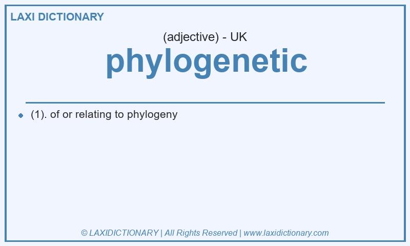Definition phylogenetic in British English