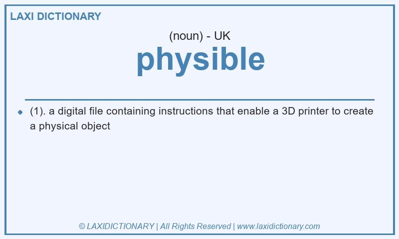 Definition physible in British English