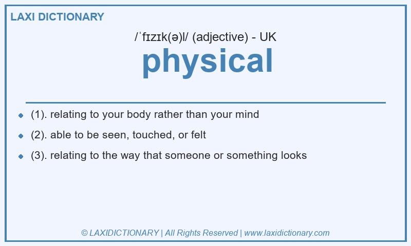 Definition physical in British English