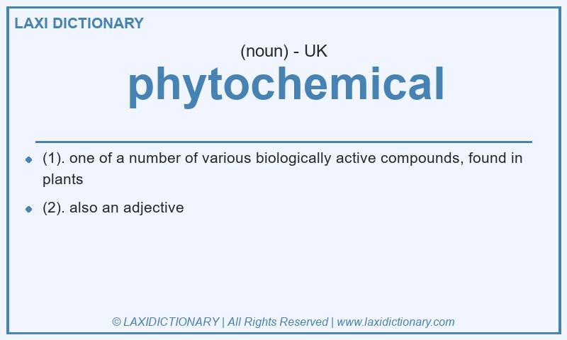 Definition phytochemical in British English