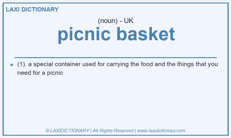 Definition picnic basket in British English