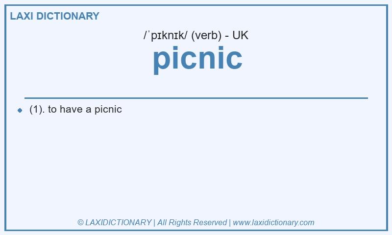 Definition picnic in British English