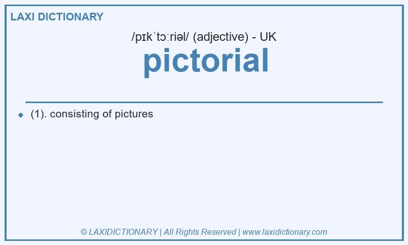 Definition pictorial in British English