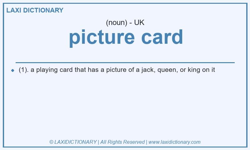Definition picture card in British English