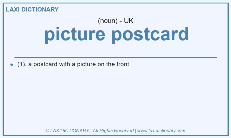 Definition picture postcard in British English