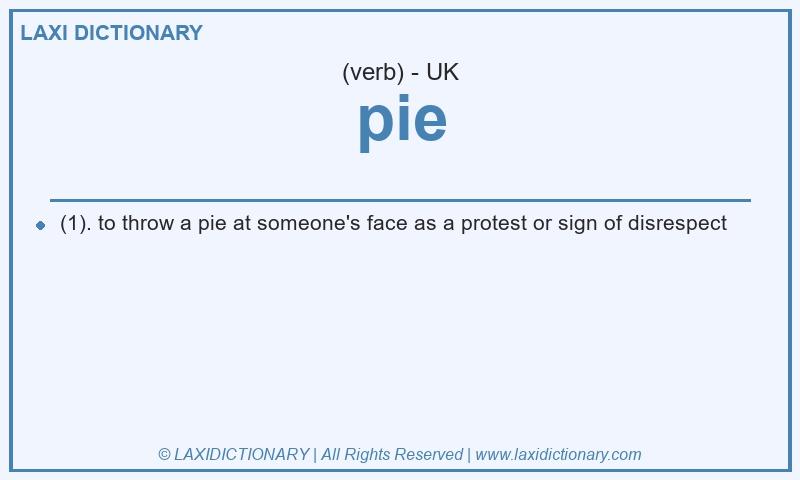 Definition pie in British English