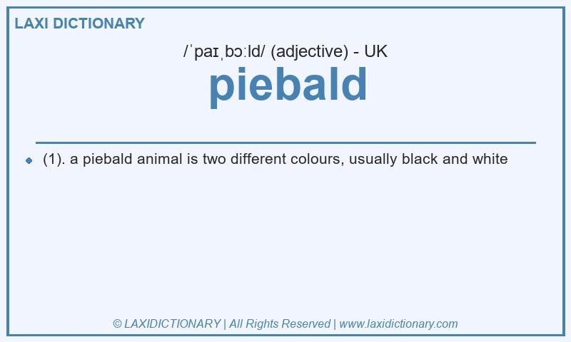 Definition piebald in British English
