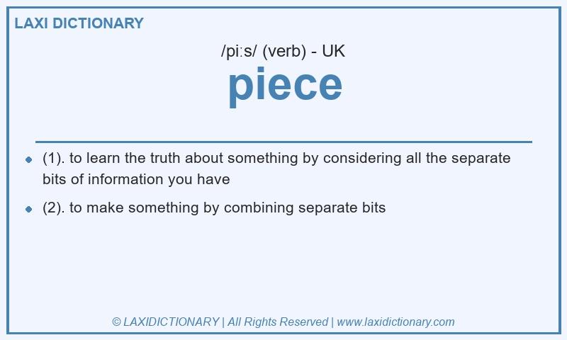 Definition piece in British English