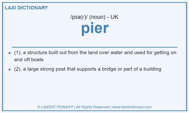 Definition pier in British English