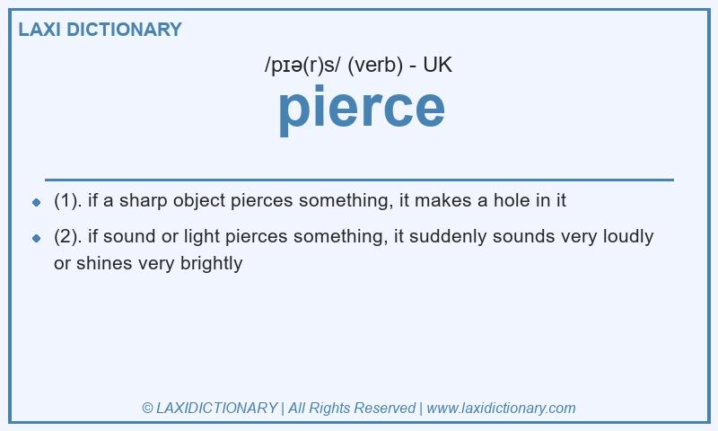 Definition pierce in British English