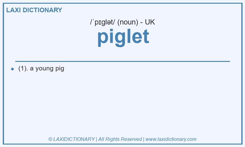 Definition piglet in British English
