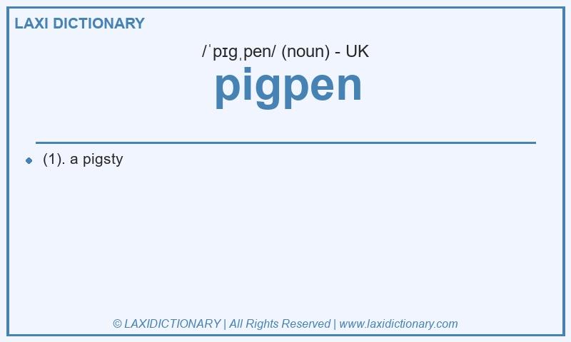 Definition pigpen in British English