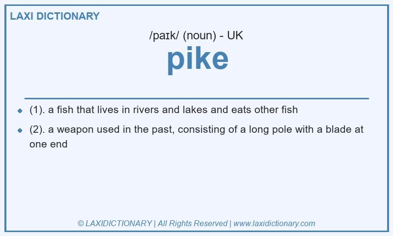 Definition pike in British English