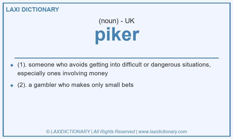 Definition piker in British English