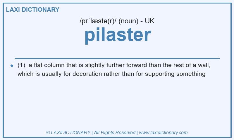 Definition pilaster in British English
