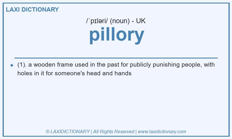 Definition pillory in British English
