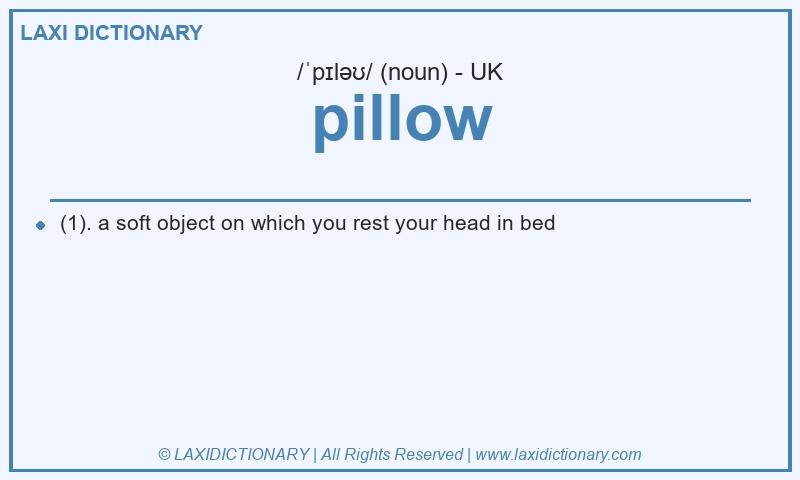 Definition pillow in British English