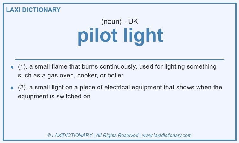 Definition pilot light in British English