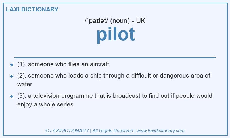 Definition pilot in British English