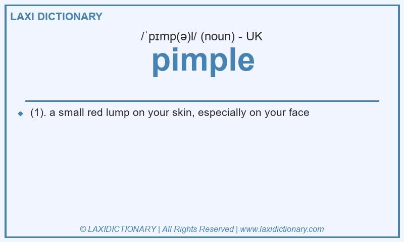 Definition pimple in British English