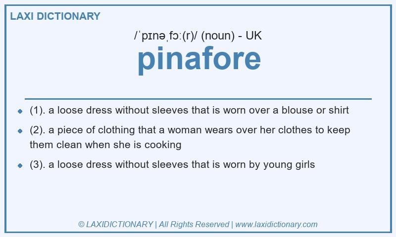 Definition pinafore in British English