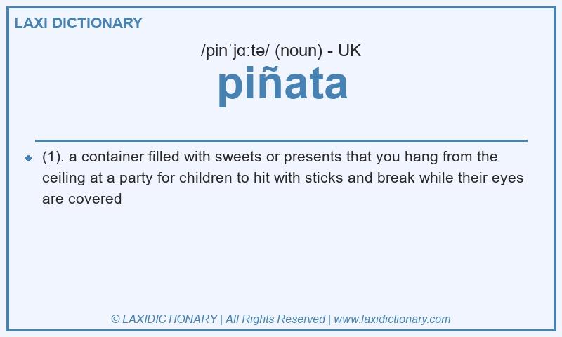 Definition piñata in British English