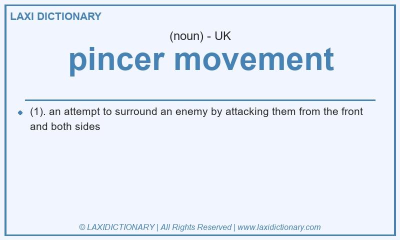 Definition pincer movement in British English