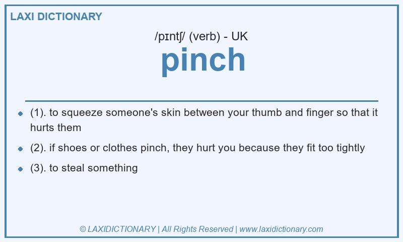 Definition pinch in British English